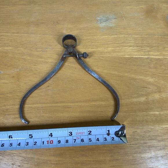 Vintage WLC 6-inch Flat Leg Outside Spring Caliper Machinist Tool READ - Picture 8 of 8